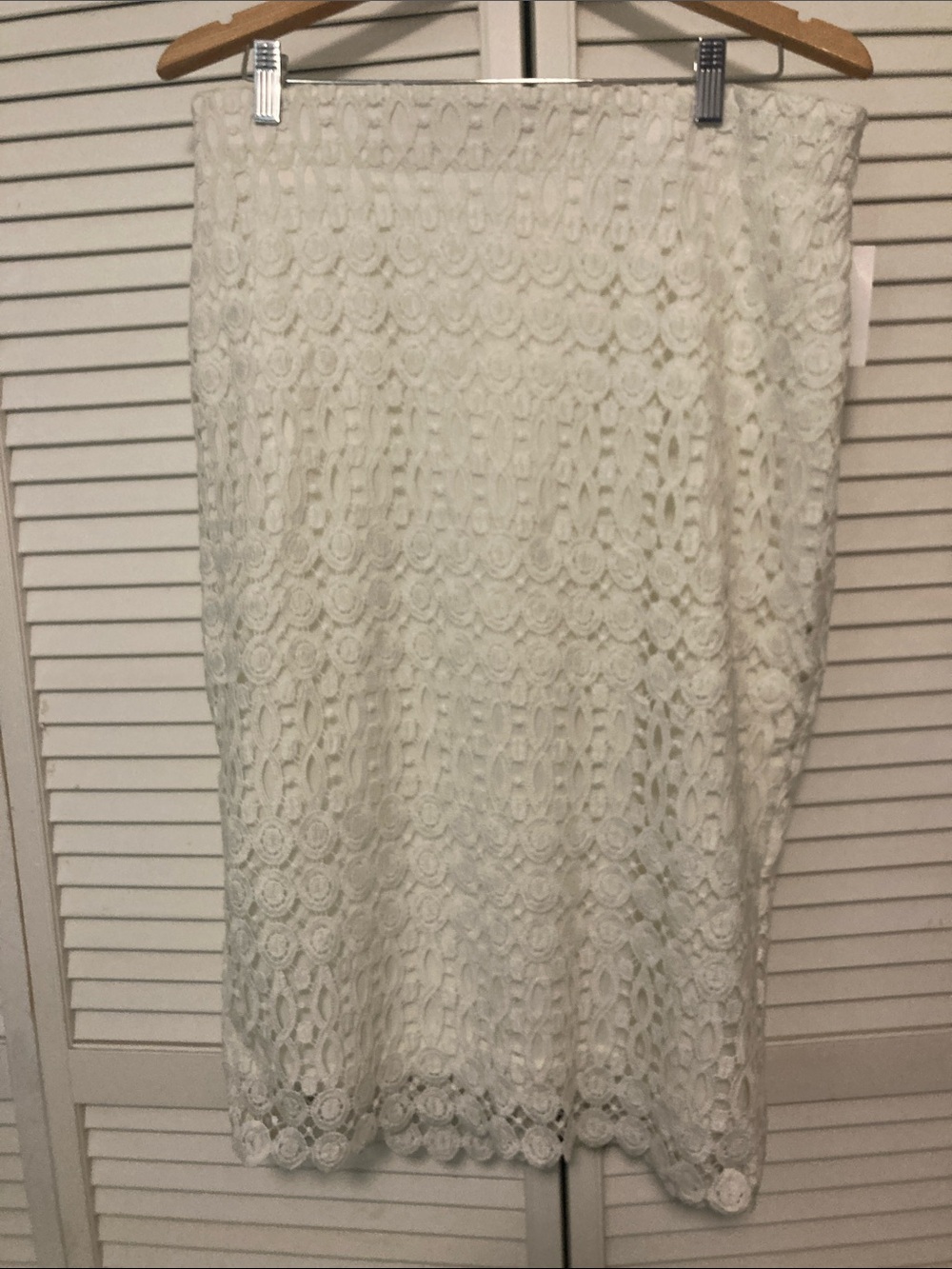 Lane Bryant Ivory Lace Crochet Pencil Skirt NWT sz 14
